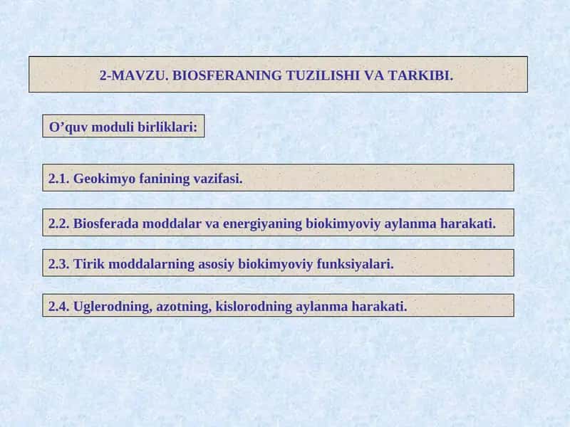 Geokimyo fanining vazifasi 1