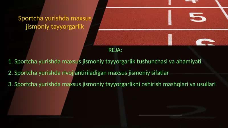 Sportcha yurishda maxsus jismoniy tayyorgarlik 1