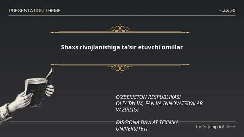 Shaxs rivojlanishiga ta’sir etuvchi omillar 1