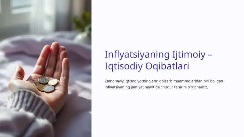 Inflyatsiyaning Ijtimoiy – Iqtisodiy Oqibatlari 1