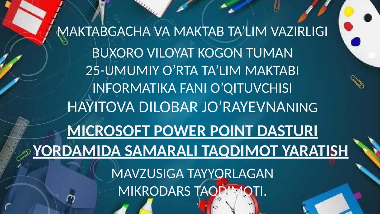 Microsoft Power Point dasturiyordamidasamaralitaqdimotyaratish 1