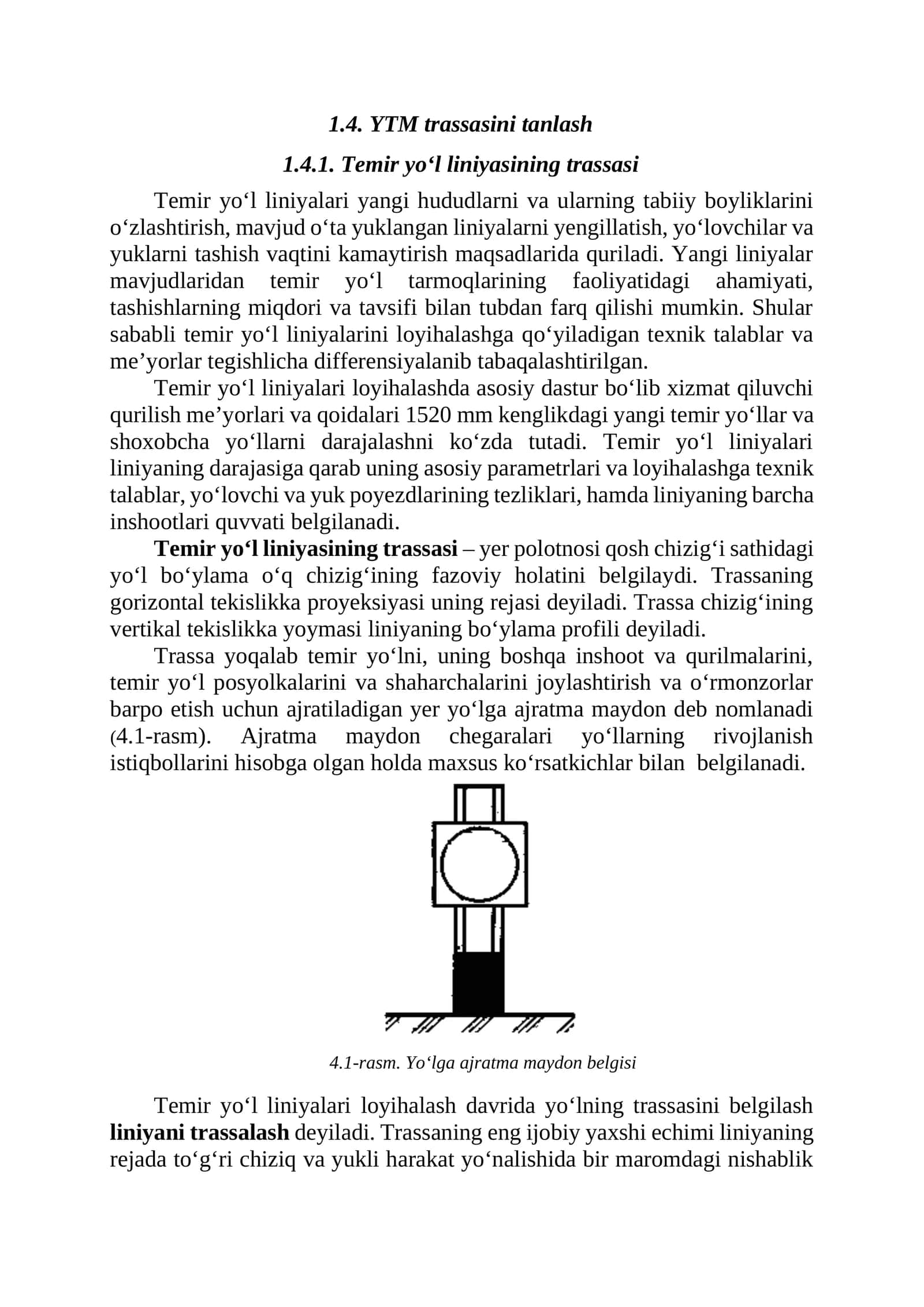 Temir yo‘l liniyаsining trаssаsi 1