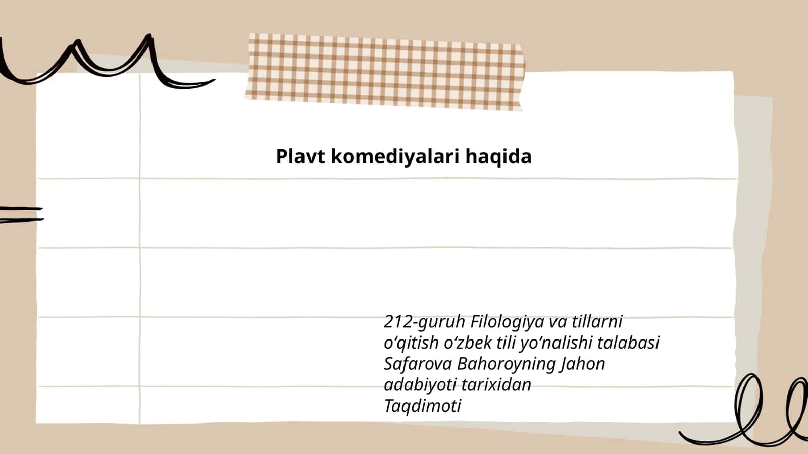 Plavt komediyalari haqida 1