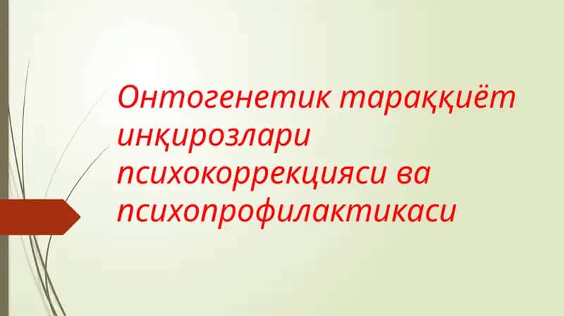 Онтогенез 1