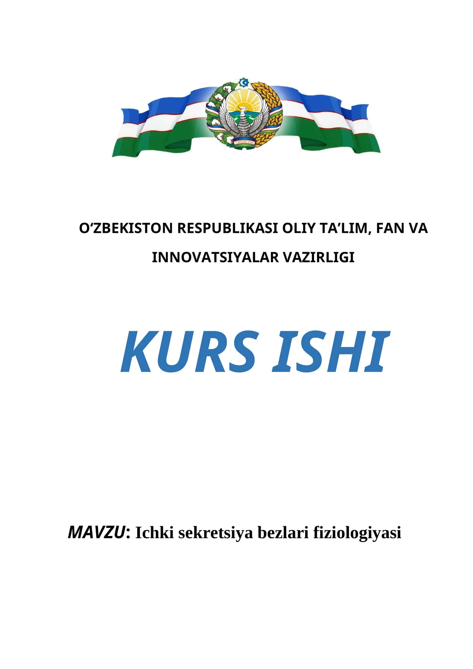 Ichki sekretsiya bezlari fiziologiyasi 1