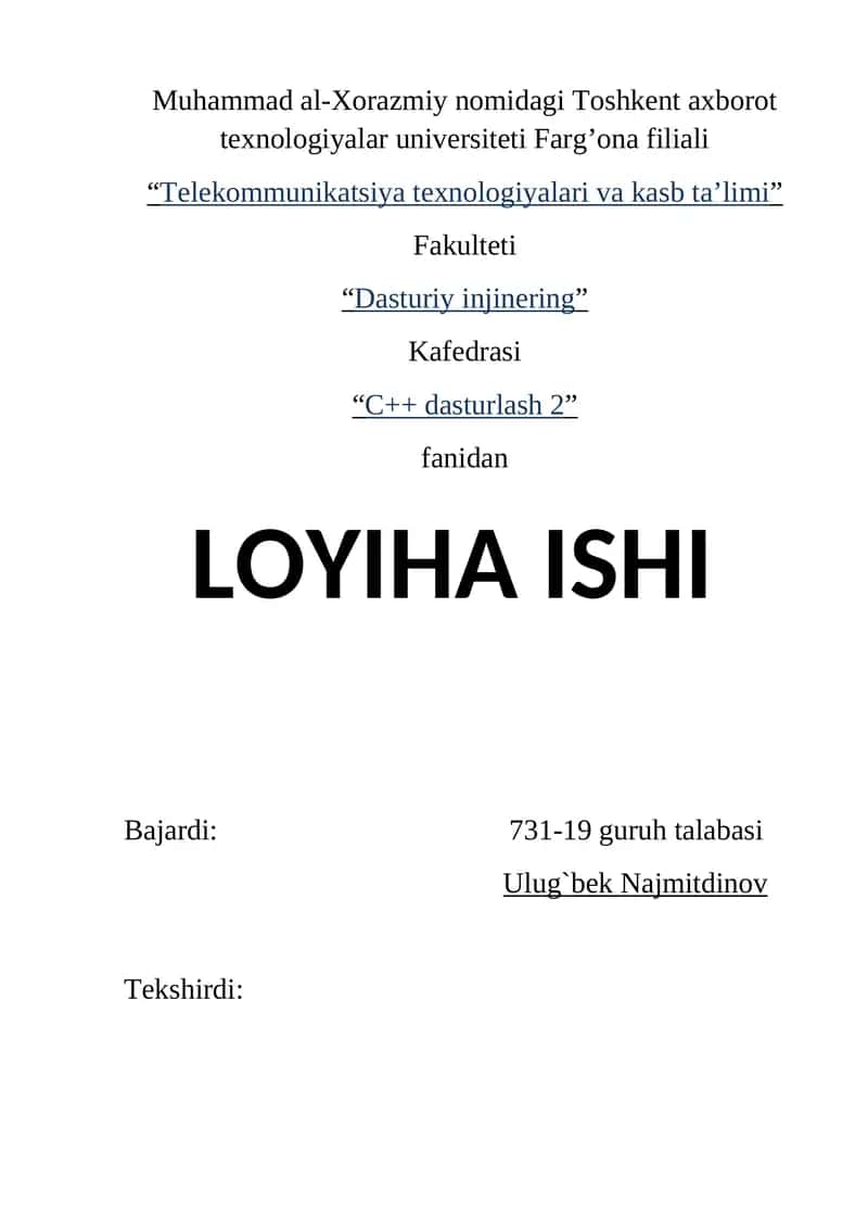 MAKTAB O`QTUVCHILARNI DARS JADVALINI YARATISH DASTURI 1