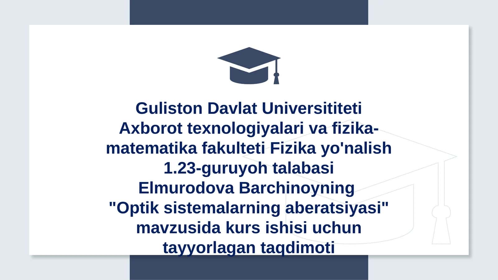 Optik sistemalarning aberatsiyasi 1