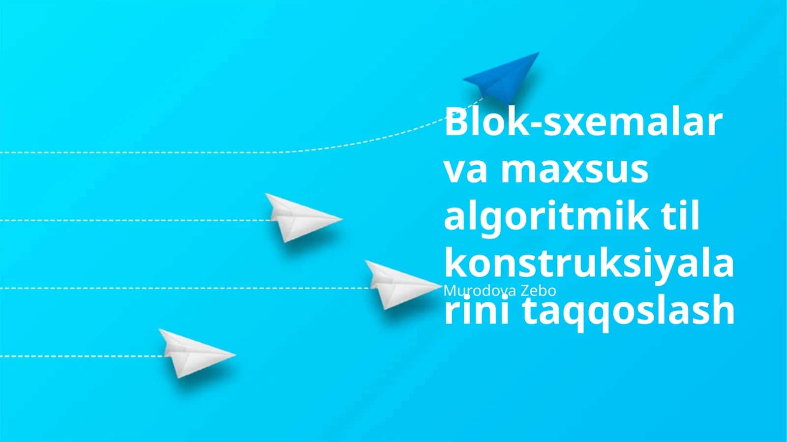 Blok-sxemalar va maxsus algoritmik til konstruksiyalarini taqqoslash 1