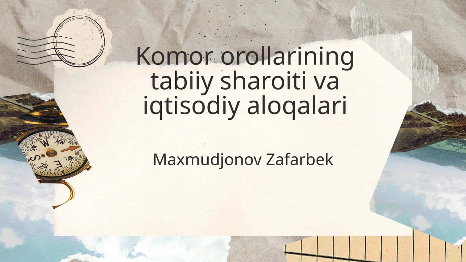 Komororollarining tabiiy sharoiti va iqtisodiy aloqalari 1