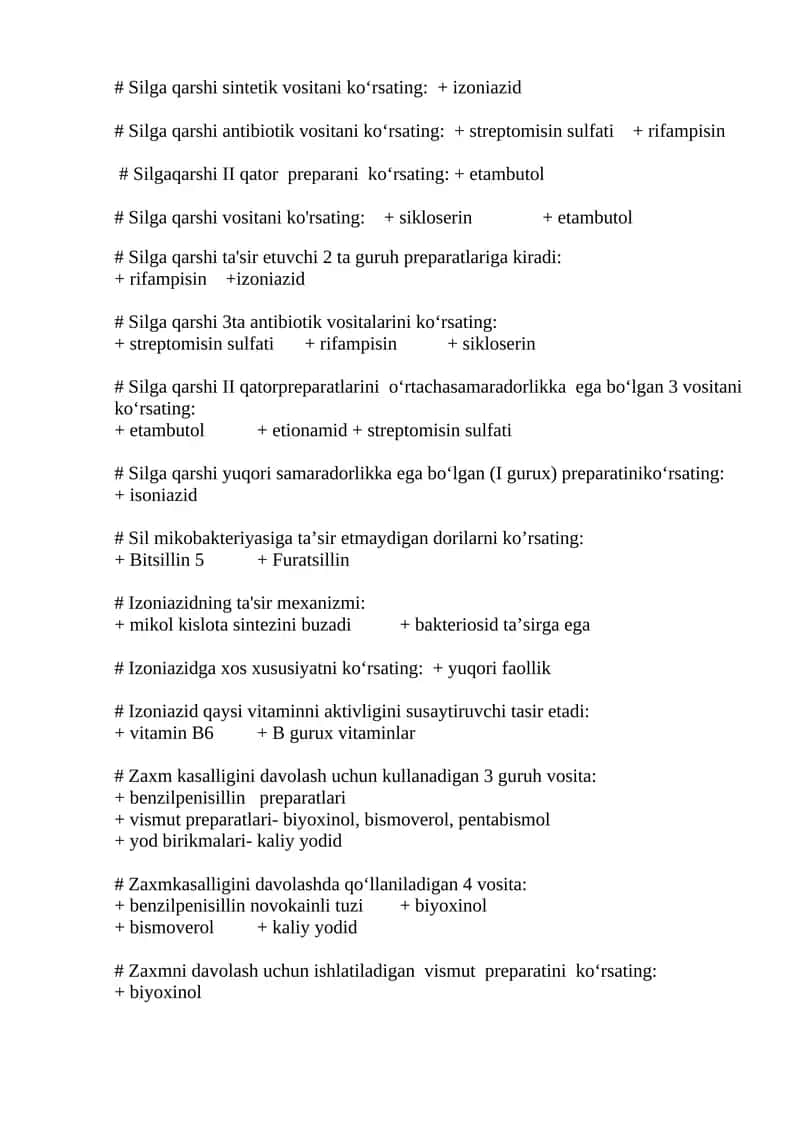 Silga qarshi vositalar 1