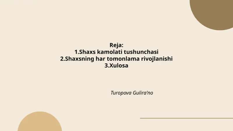 Shaxs kamolati 1