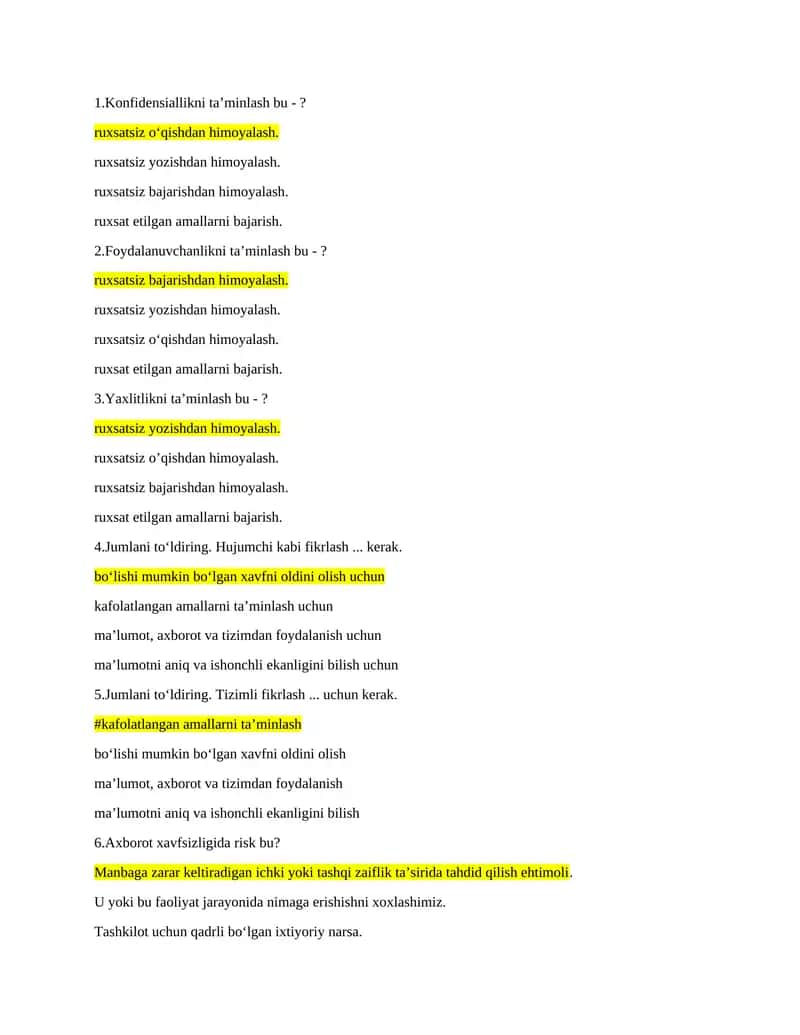 Konfidensiallikni ta’minlash 1