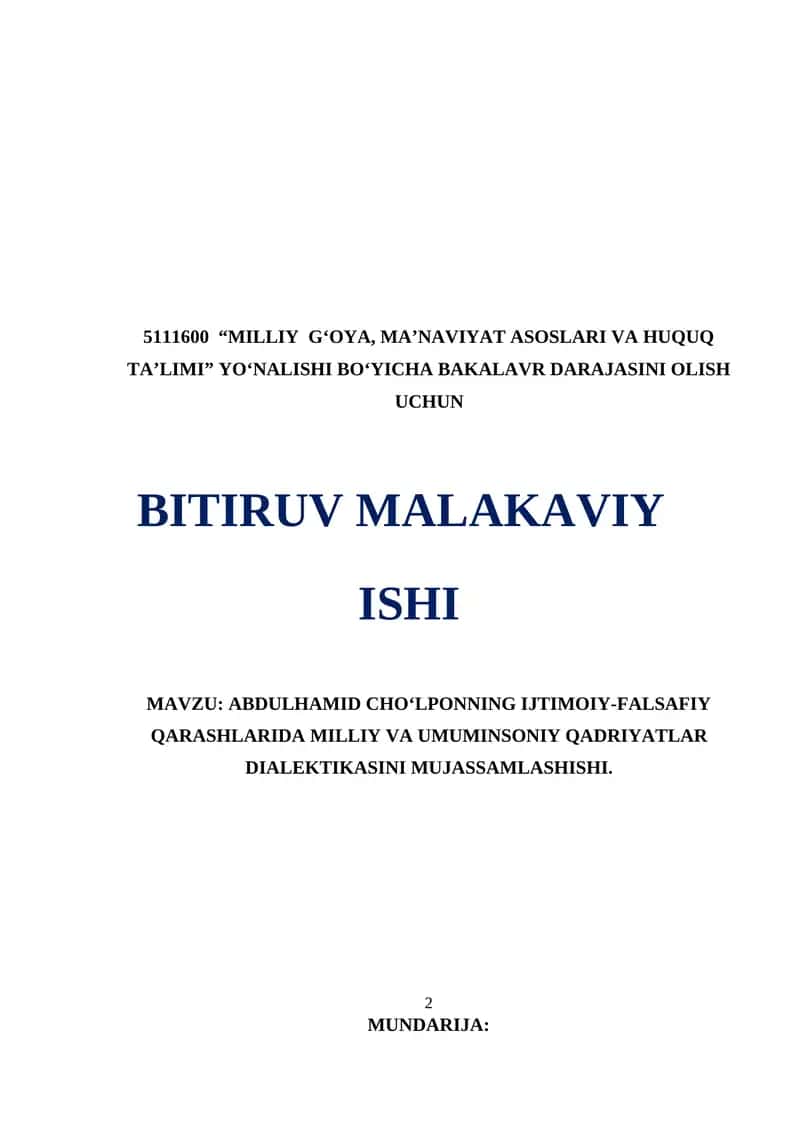 ABDULHAMID CHOʻLPONNING IJTIMOIY-FALSAFIY QARASHLARIDA MILLIY VA UMUMINSONIY QADRIYATLAR DIALEKTIKASINI MUJASSAMLASHISHI. 1