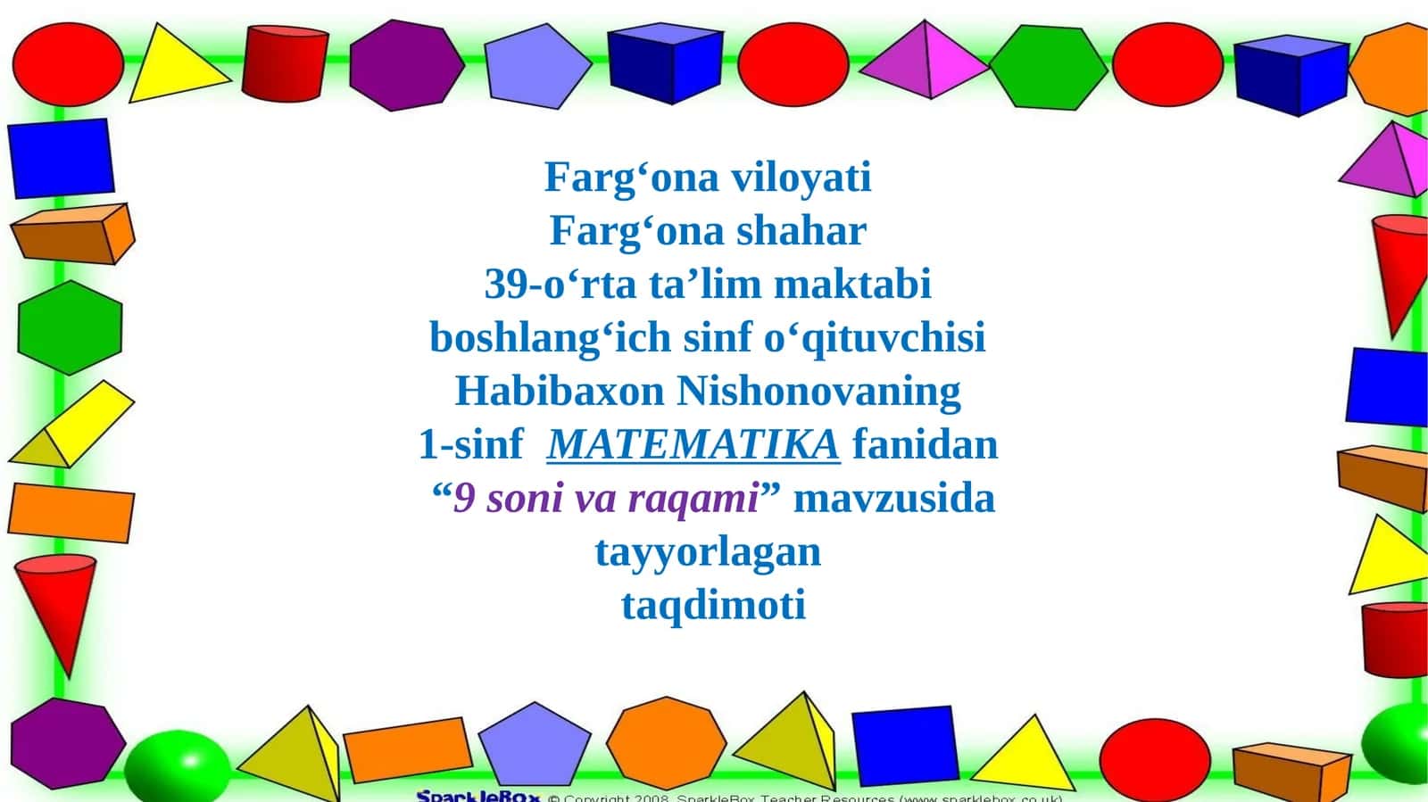 9-soni va raqami 1