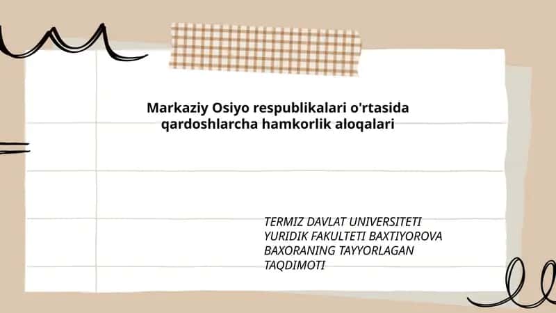 Baxtiyorova Baxoraning Tayyorlagan Taqdimoti 1