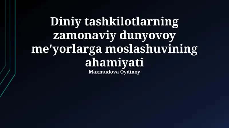 Shaffoflik va hisobot berish 1