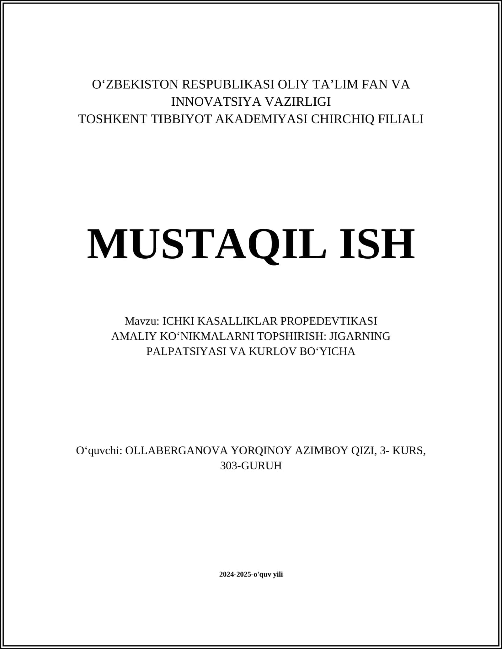 ICHKI KASALLIKLAR PROPEDEVTIKASI 1