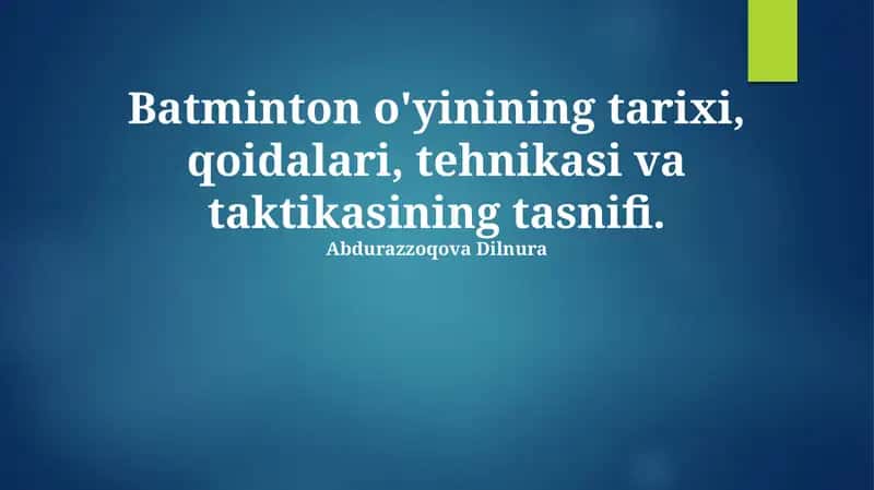 Badminton musobaqalari 1