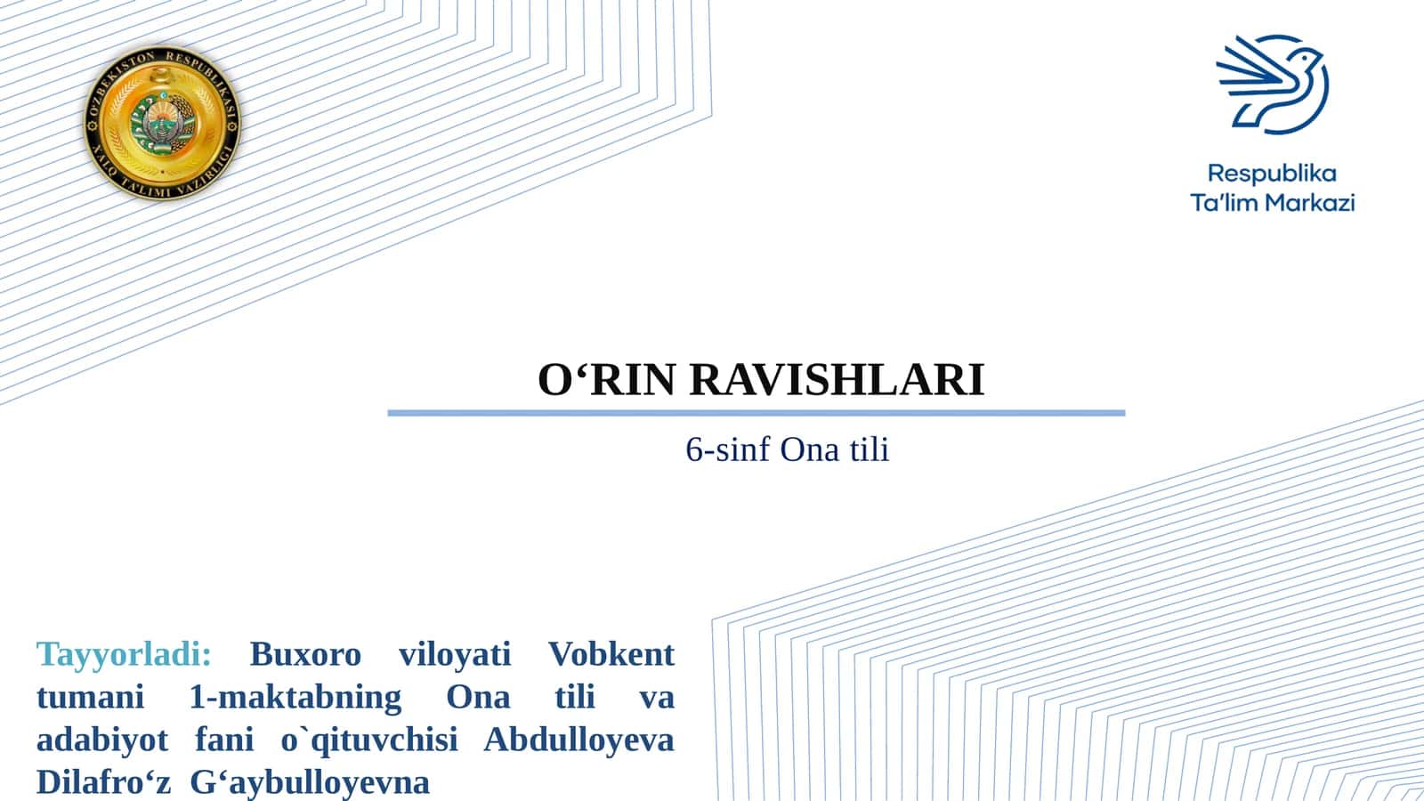 Ona tilida O'rtoq matematika 1