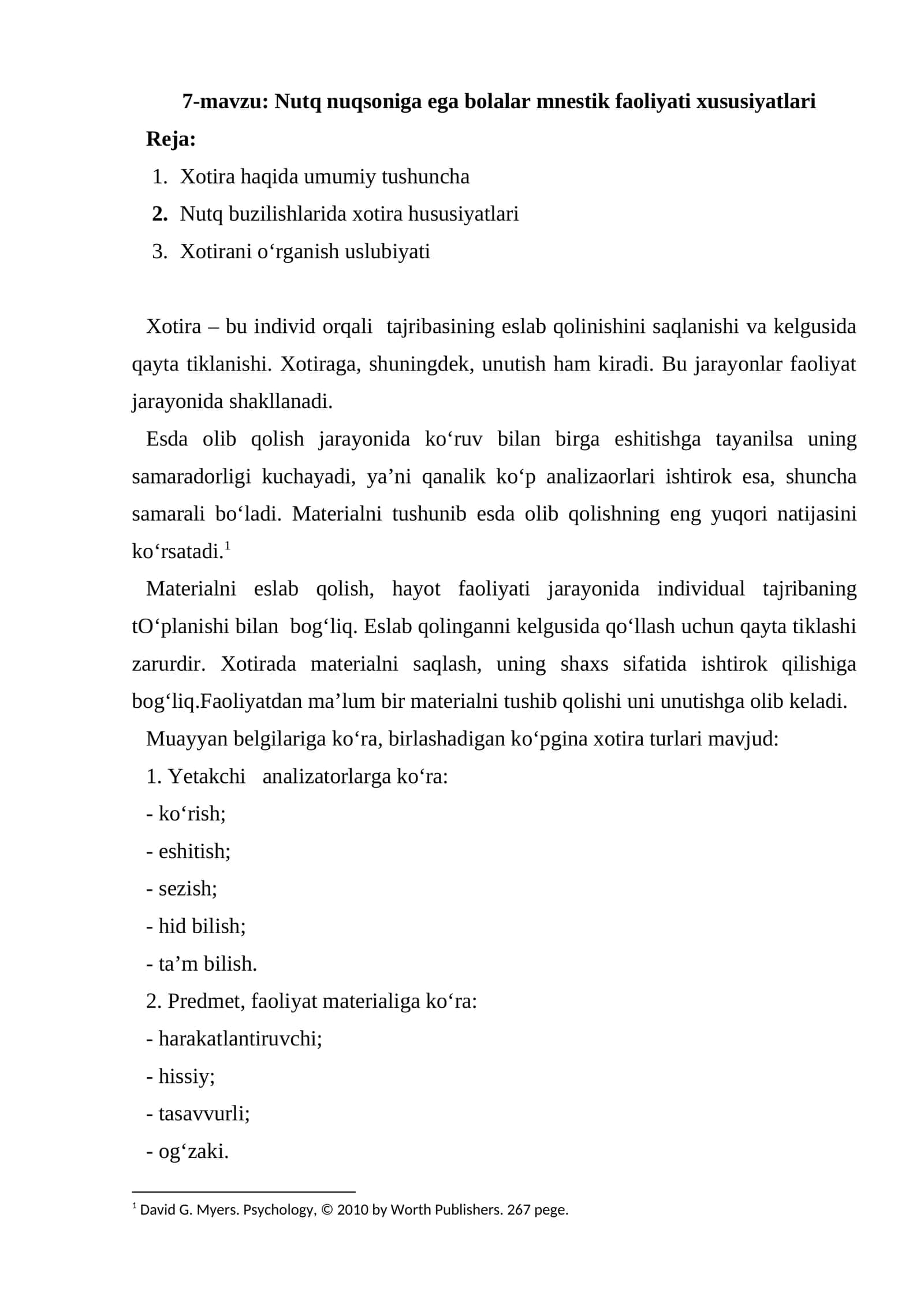 Nutq nuqsoniga ega bolalar mnestik faoliyati xususiyatlari 1