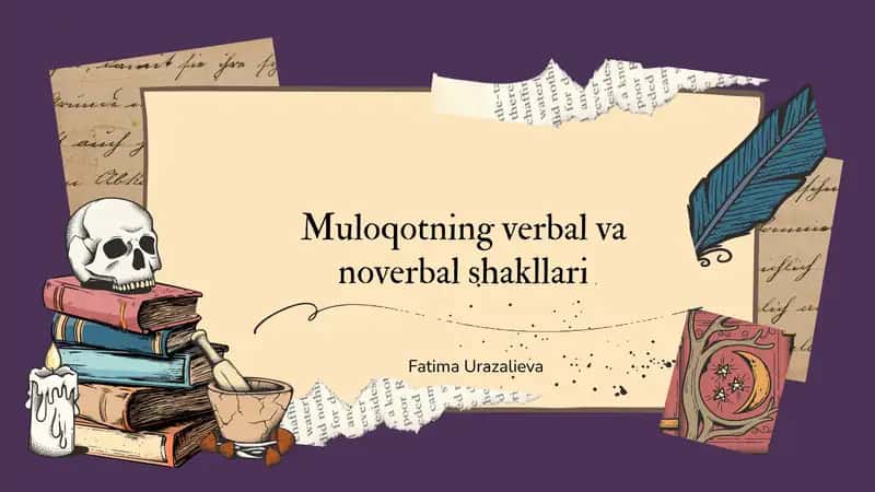 Muloqotning verbal va noverbal shakllari 1