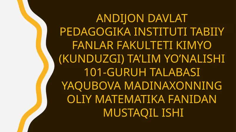 Hosilaning Tadbiqlari 1
