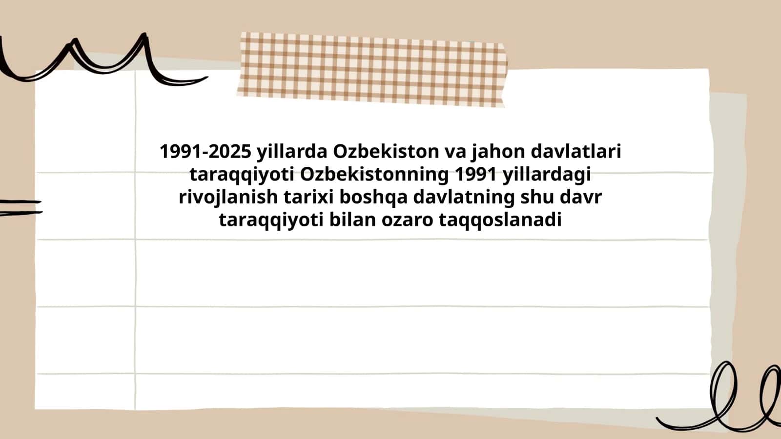 1991-2025 yillarda Ozbekiston va jahon davlatlari taraqqiyoti 1