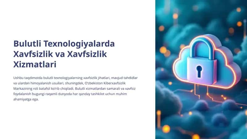 Bulutli Texnologiyalarda  Xavfsizlik Xizmatlari 1