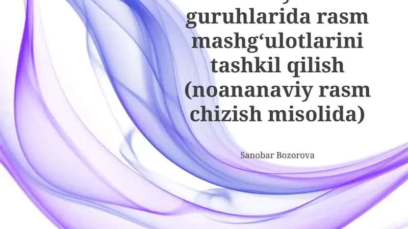 Noan'anaviy chizmachilik mashg'ulotlari 1