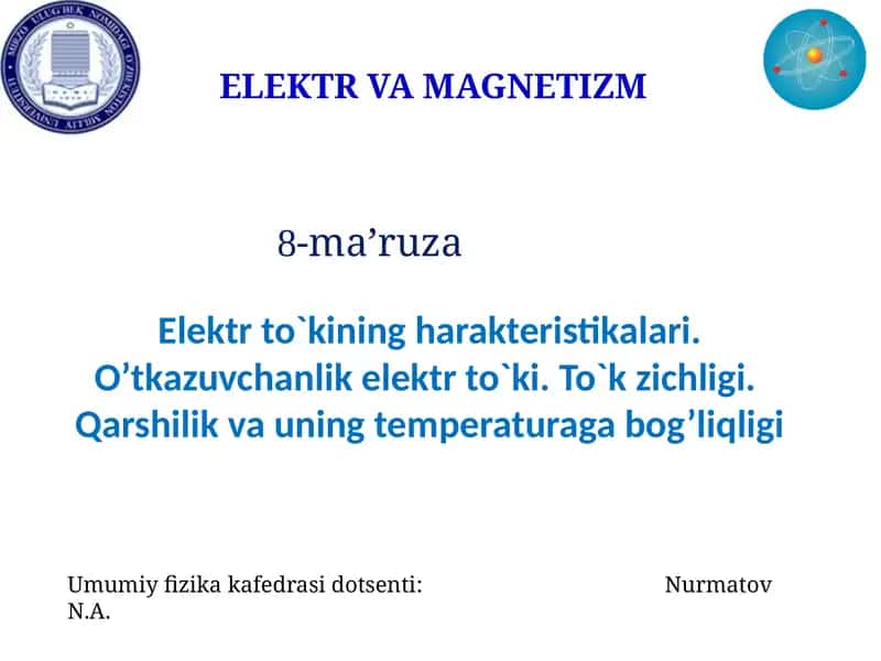 Elektr VA Magnetizm 1