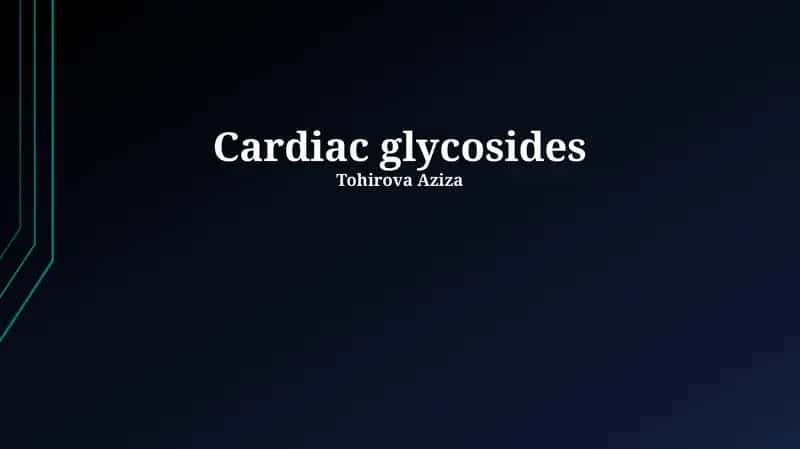 Cardiac glycosides 1