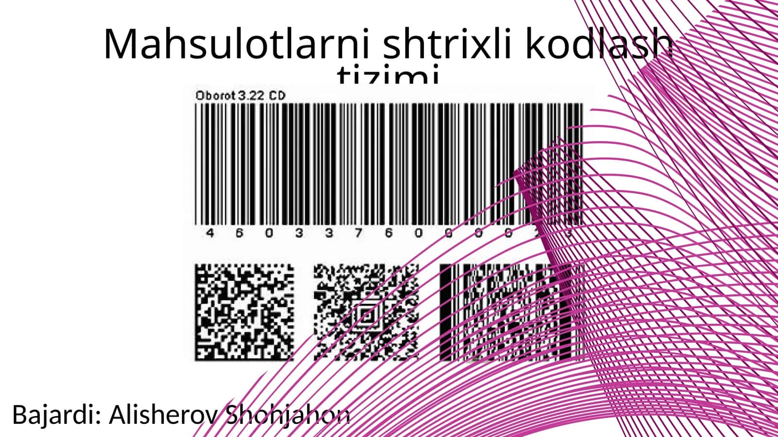 Mahsulotlarni shtrixli kodlash tizimi 1