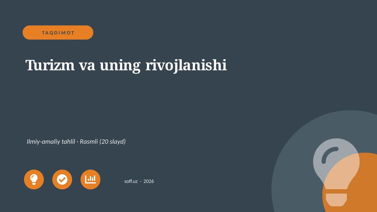 Turizm va uning rivojlanishi 1