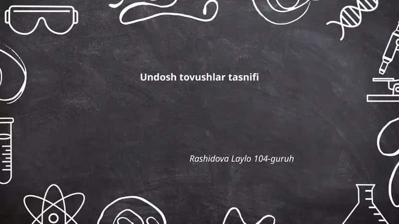 Undosh tovushlar tasnifi 1