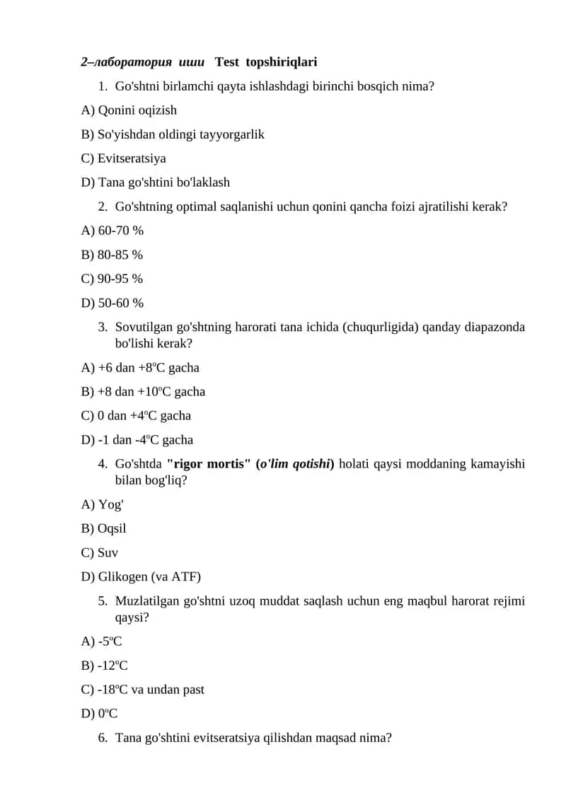 Lab Test Topshiriqlari 1