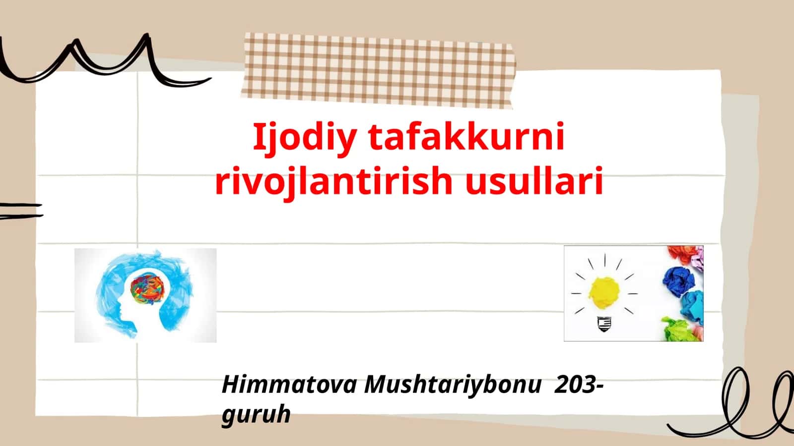 Ijodiy tafakkurni rivojlantirish usullari 1