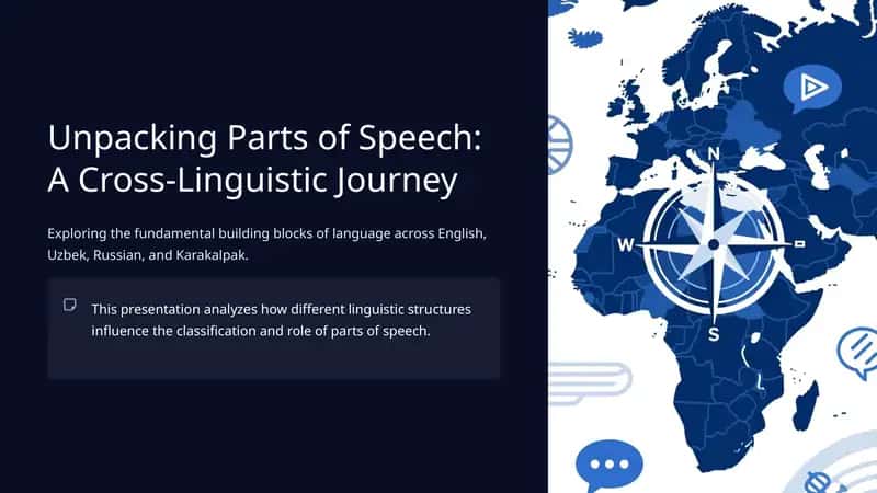 Parts of Speech: A Universal Concept 1