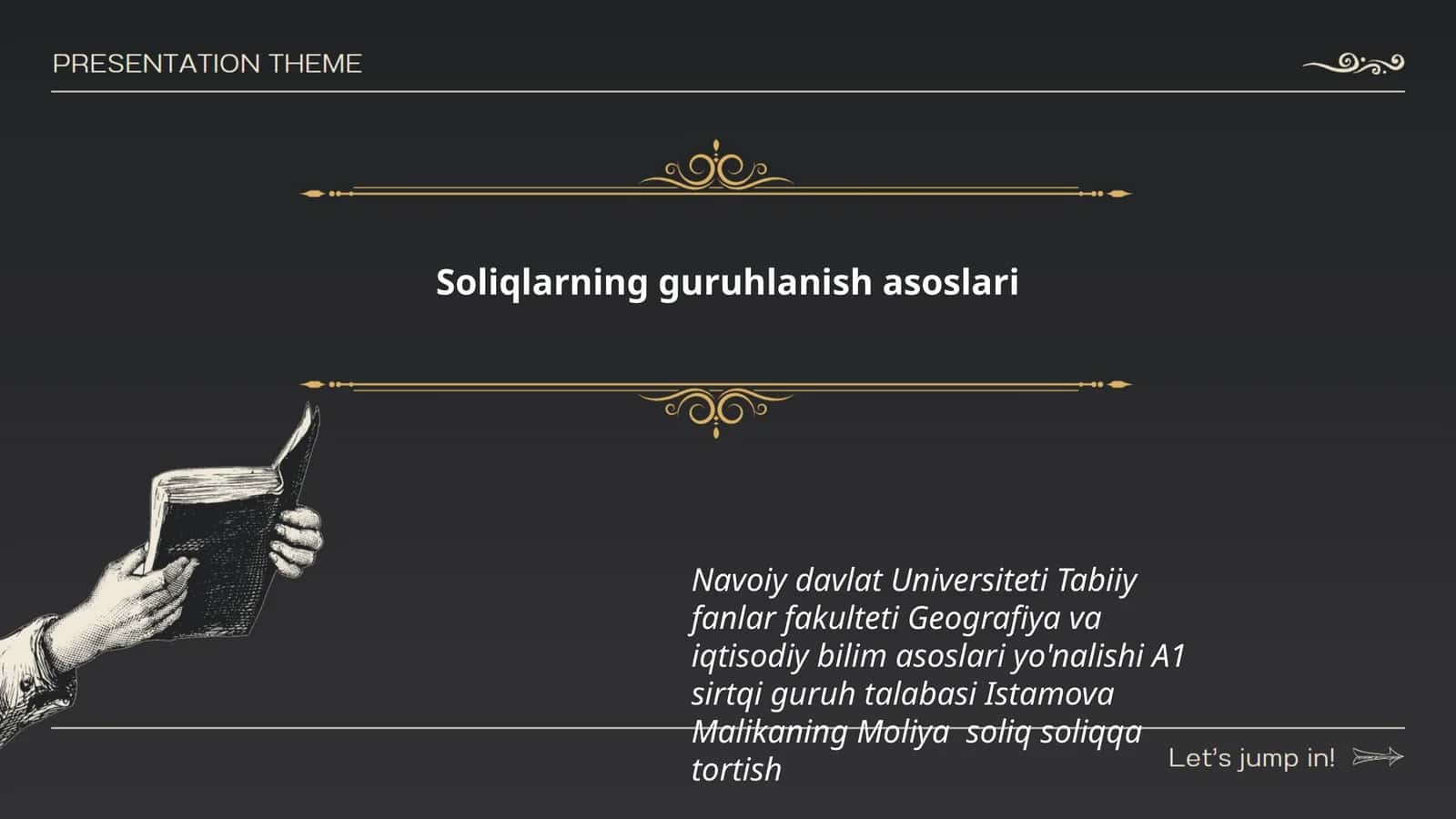 Soliqlarning guruhlanish asoslari 1