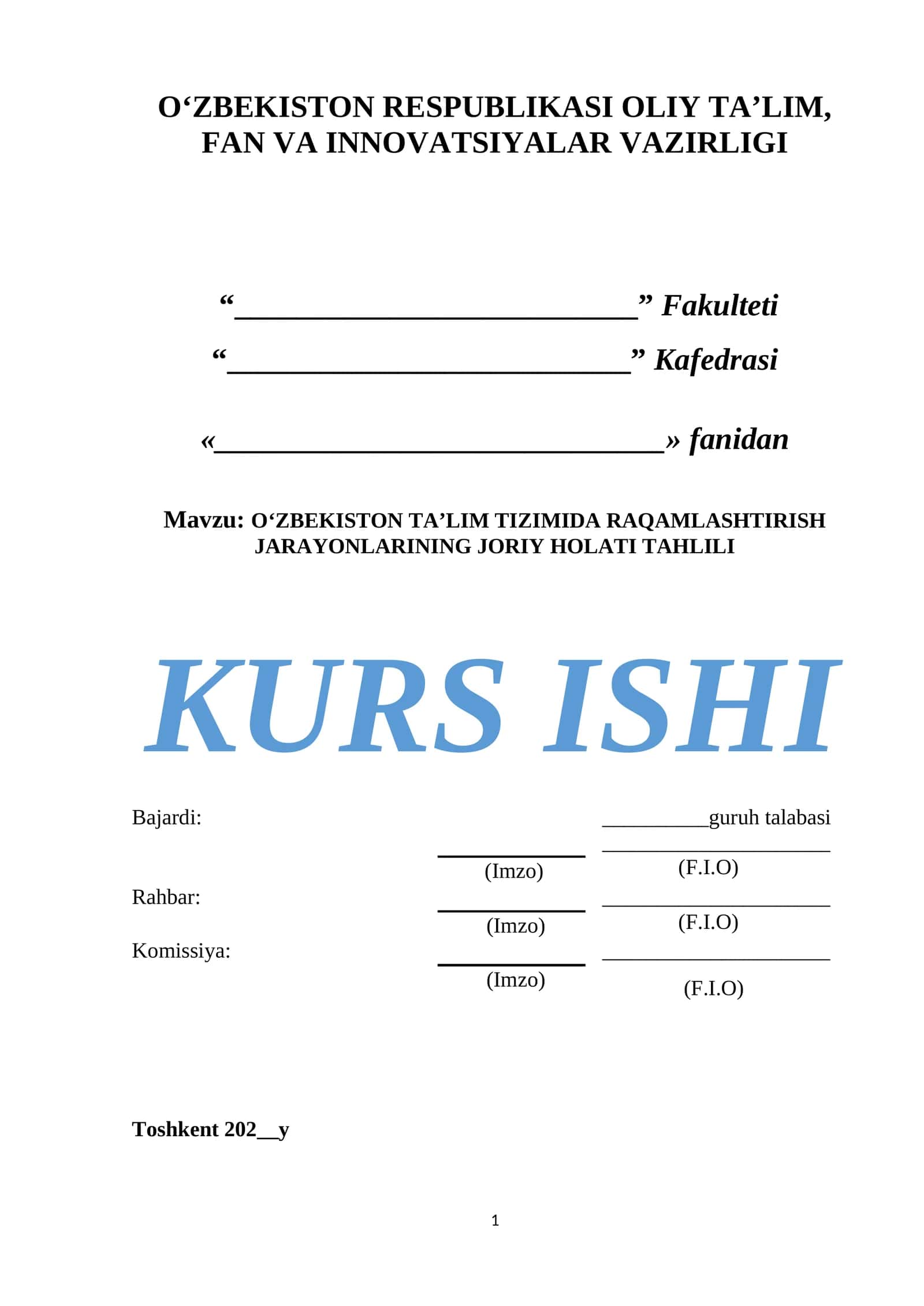 O‘zbekiston ta’lim tizimida raqamlashitirish jarayonlarining joriy holati tahlili 1