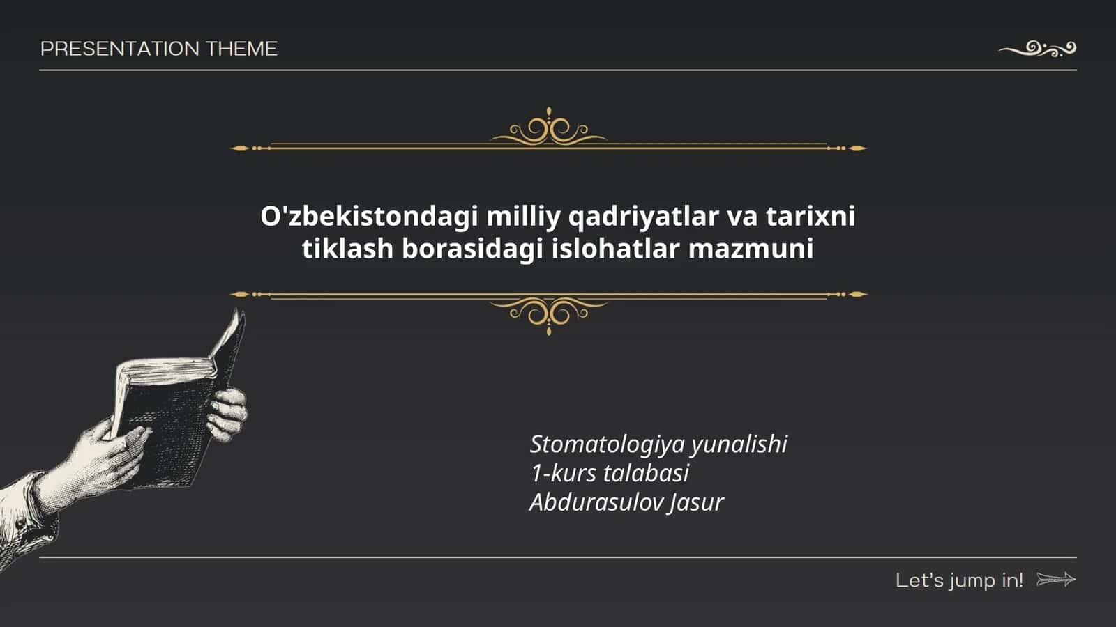 Stomatologiya yunalishi 1-kurs talabasi 1