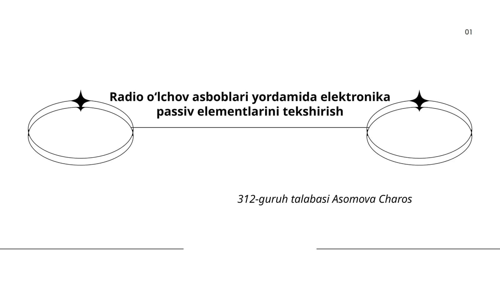 Radio oʻlchov asboblari yordamida elektronika passiv elementlarini tekshirish 1