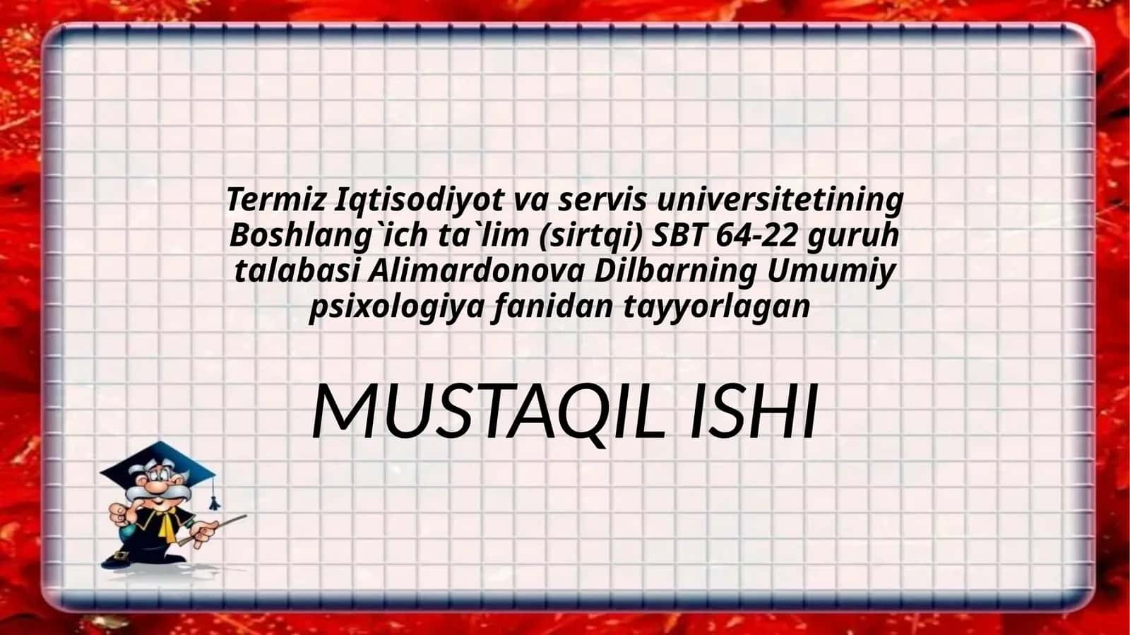 Boshlang'ich sinf o'quvchilarida diqqatining ayrim xususiyatlari matematik darslarida bolalarni diqqatini tashkiletish 1