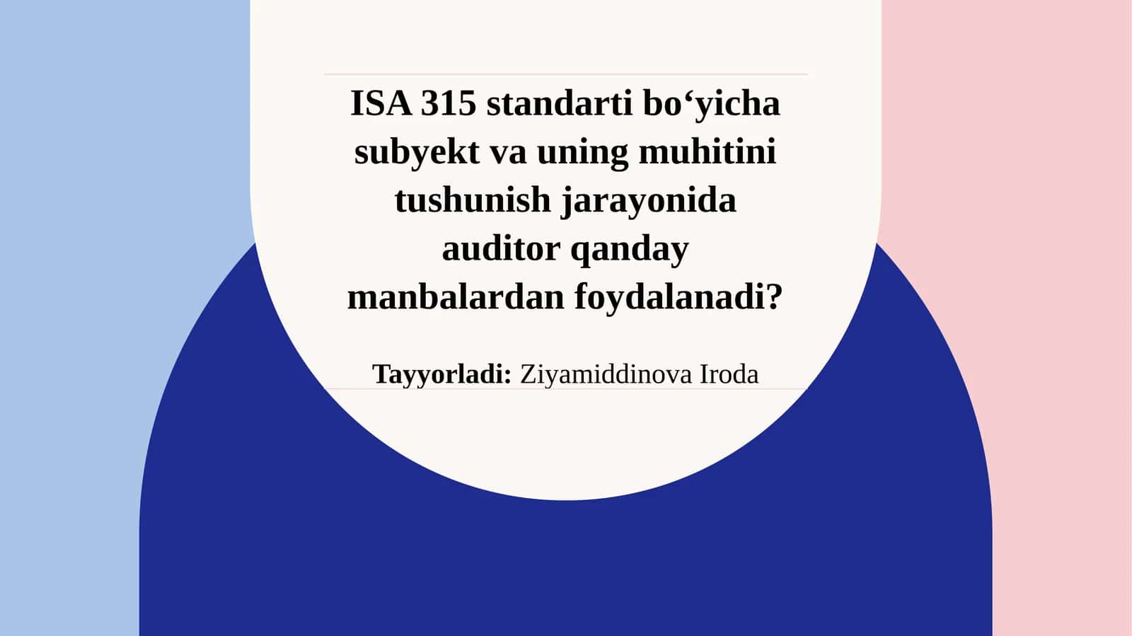 ISA 315 standarti 1