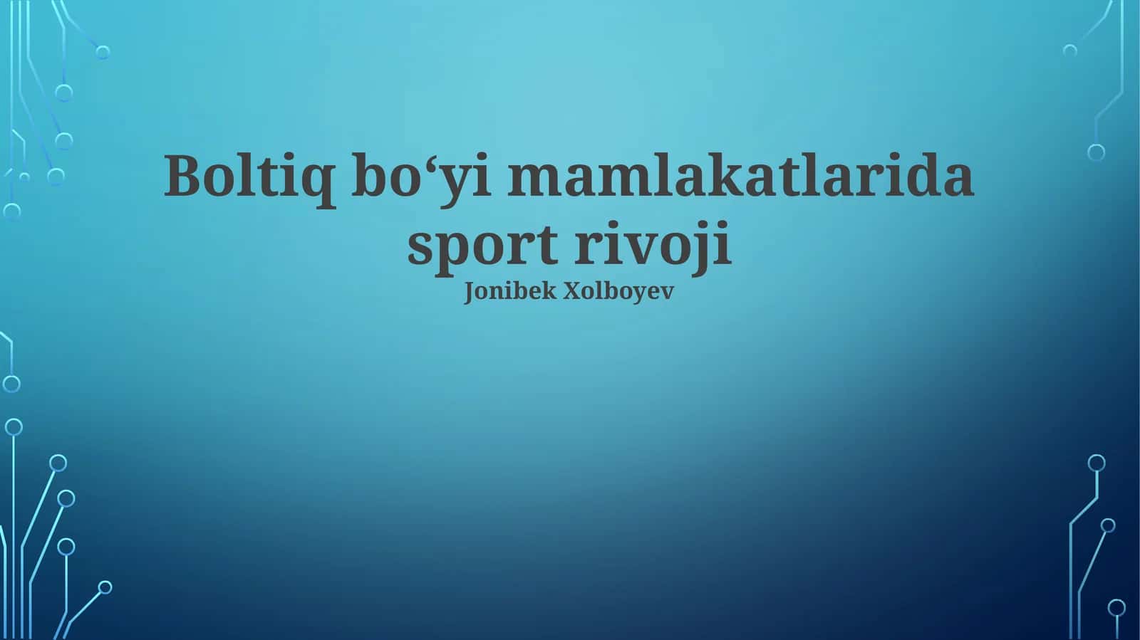 Boltiq boʻyi mamlakatlarida sport rivoji 1