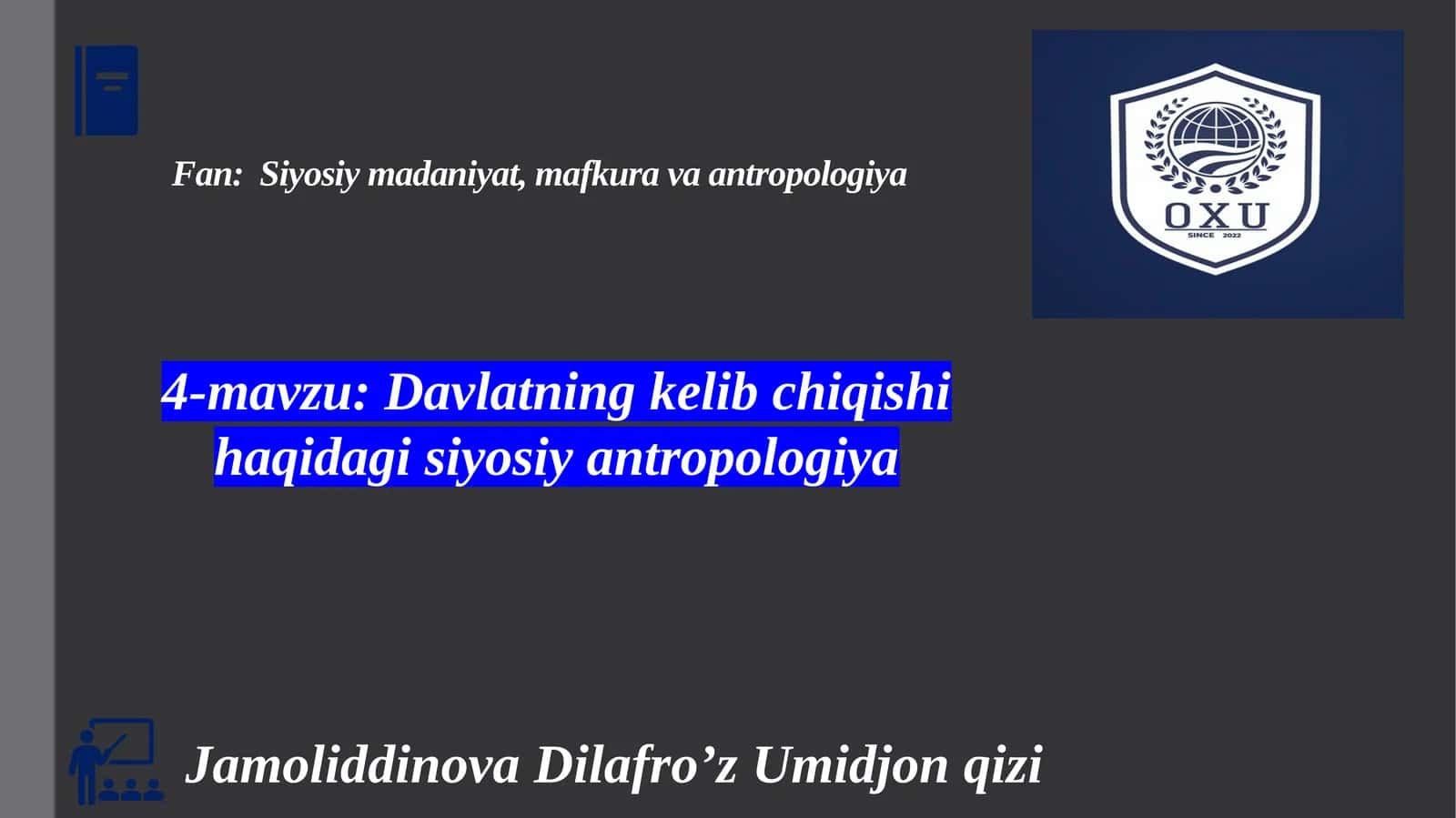 Davlatning kelib chiqishi haqidagi siyosiy antropologiya 1