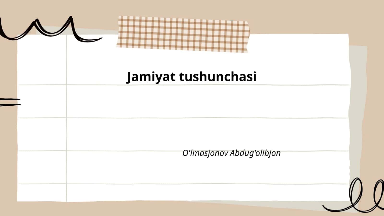 Jamiyat tushunchasi 1