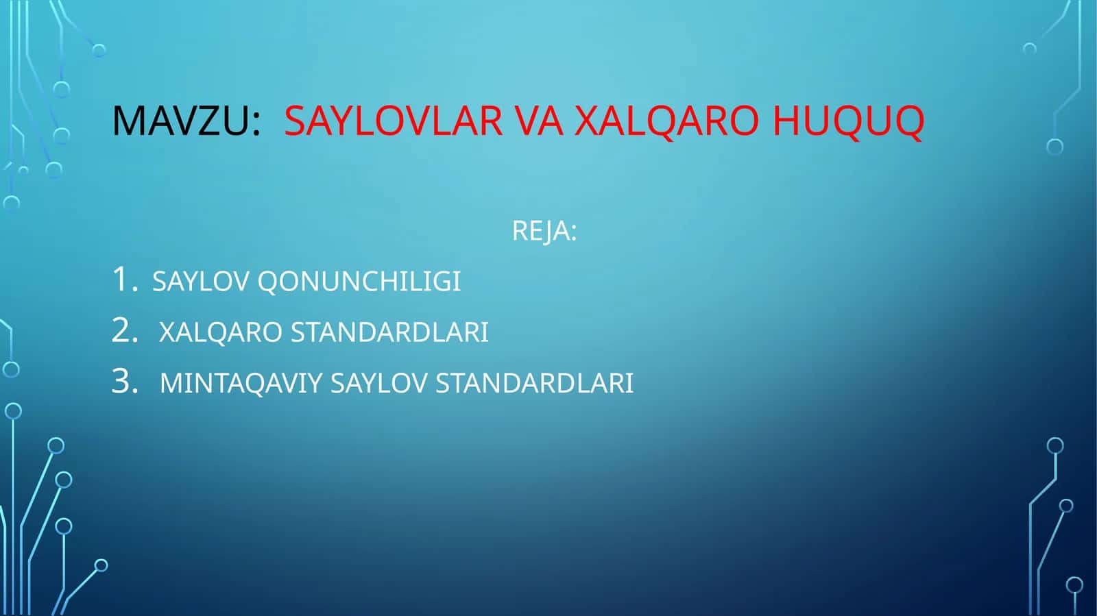 saylovlar va xalqaro huquq 1