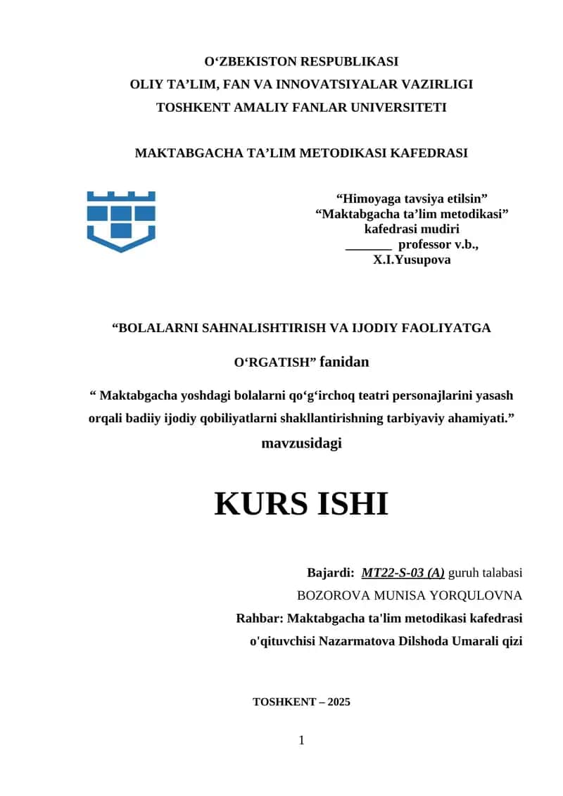 Maktabgacha yoshdagi bolalarni qo‘g‘irchoq tеatri pеrsonajlarini yasash orqali badiiy ijodiy qobiliyatlarni shakllantirishning tarbiyaviy ahamiyati12.docx 1