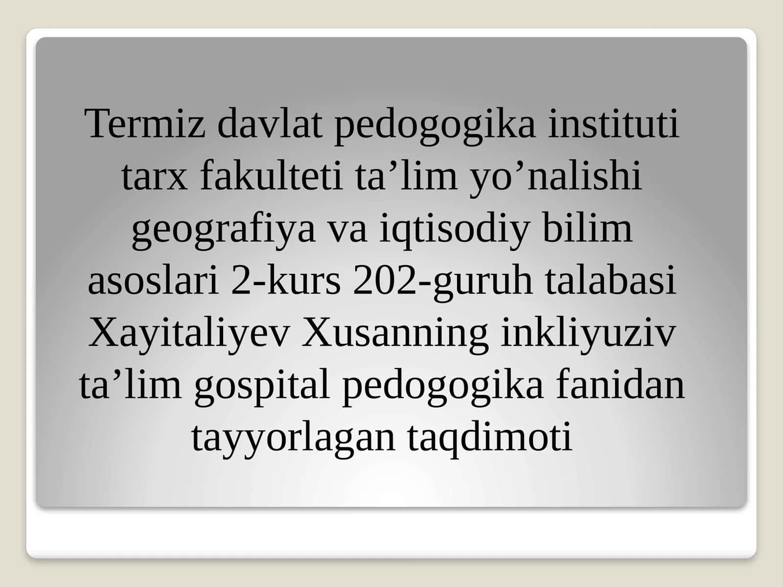 Imkoniyat cheklangan bolalarning samarali inkluziv ta'lim olishning asosiy shartlari 1