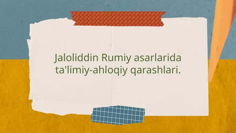 Jaloliddin Rumiy ahloqiy qarashlari 1